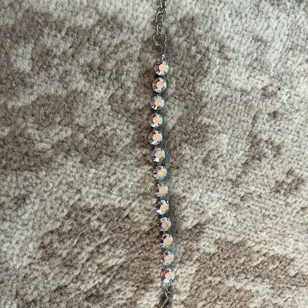 Elegant Silver Crystal Bracelet